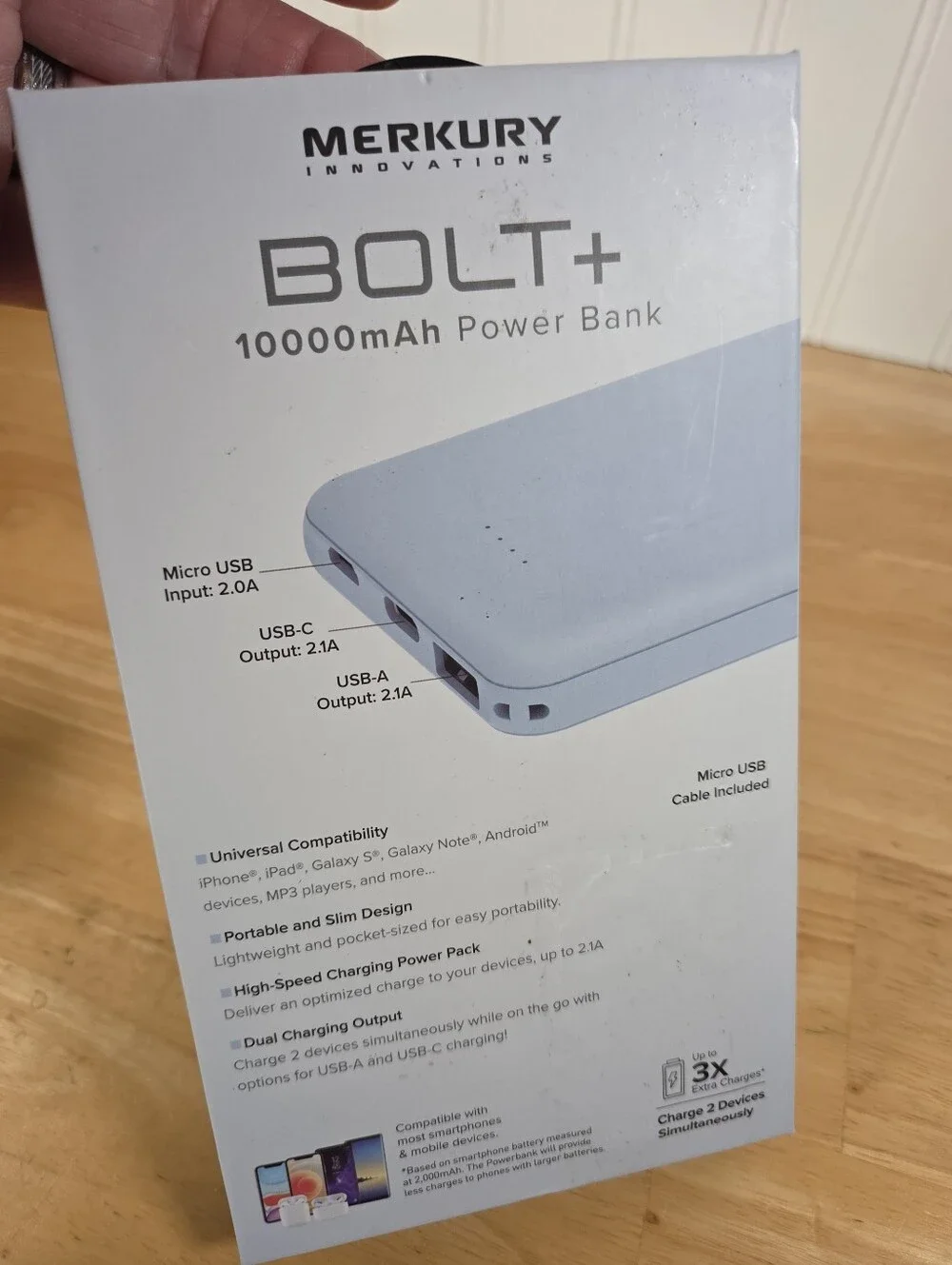 BOLT+ 10000mAh Power Bank Merkury Charger